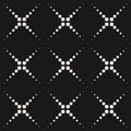 Vector geometric texture with small dots, flash, halftone crosses Royalty Free Stock Photo