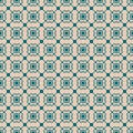 Vector geometric traditional folk ornament. Seamless pattern. Teal and beige Royalty Free Stock Photo
