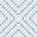 Vector geometric traditional ornament. Light blue and white seamless pattern Royalty Free Stock Photo