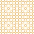 Vector geometric wicker seamless pattern. Simple ornament with grid, mesh, net Royalty Free Stock Photo
