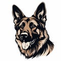Vector German Shepherd Dog Image For Laser Cut File