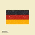 Vector Germany flag, Germany flag illustration in flat style with scuffed effect Royalty Free Stock Photo