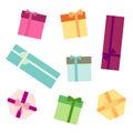 Vector gift box. Colorful vector gift box. Royalty Free Stock Photo