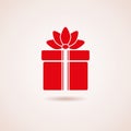 vector gift box icon Royalty Free Stock Photo