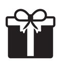 Vector gift box icon, Christmas Royalty Free Stock Photo