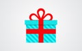 Vector gift box icon Royalty Free Stock Photo