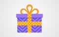 Vector gift box icon Royalty Free Stock Photo