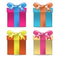 Vector gift box set Royalty Free Stock Photo