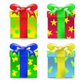 Vector gift box set Royalty Free Stock Photo