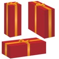 Vector gift box set Royalty Free Stock Photo