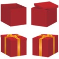 Vector gift box set Royalty Free Stock Photo