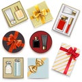 Vector Gift Boxes with Perfumery