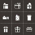 Vector gift icon set Royalty Free Stock Photo