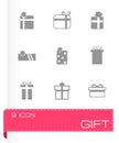 Vector gift icon set Royalty Free Stock Photo