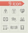 Vector Gift icon set Royalty Free Stock Photo