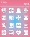 Vector Gift icon set Royalty Free Stock Photo