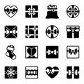 Vector Gift icon set Royalty Free Stock Photo