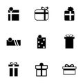Vector gift icon set Royalty Free Stock Photo