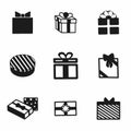 Vector gift icon set Royalty Free Stock Photo