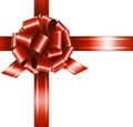 Vector gift red ribbon and bow