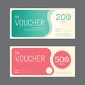 Vector gift voucher coupon template design. paper label frame Royalty Free Stock Photo