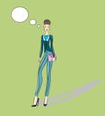 Vector girl fashion business style