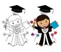 Vector of Girl Graduate