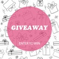 Vector giveaway card template