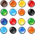 Vector glass buttons Royalty Free Stock Photo