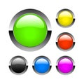 Vector glass buttons Royalty Free Stock Photo