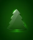 Vector glass christmass tree. Royalty Free Stock Photo