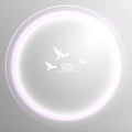 Vector Glass Glossy Sphere. Abstract Background