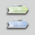 Vector glass infographic banners set on gray background. template, for, presentation, education, web Royalty Free Stock Photo