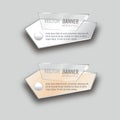 Vector glass infographic banners set on gray background. template, for, presentation, education, web Royalty Free Stock Photo