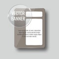 Vector glass infographic banners set on gray background. template, for, presentation, education, web Royalty Free Stock Photo