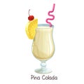 Pina colada cocktail