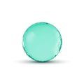 Vector glass sphere ball design. Glossy circle or bubble with shadow. Abstract 3d illustration