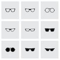 Vector glasses icon set Royalty Free Stock Photo