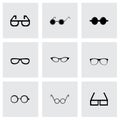 Vector glasses icon set