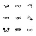 Vector Glasses icon set Royalty Free Stock Photo