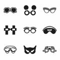 Vector Glasses icon set Royalty Free Stock Photo