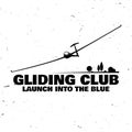 Vector Gliding club retro badge.