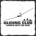 Vector Gliding club retro badge.