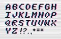 Vector glitch alphabet