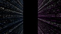 Vector glitch double texture background. Abstract halftone with noise effect and dots. Screen texture with matrix or binary code Royalty Free Stock Photo