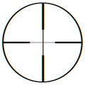 Vector glitch gun point. Geometric aim with broken pixel effect