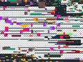 Vector glitch noise texture isolated. Glitched computer screen. Television signal decay Royalty Free Stock Photo