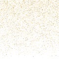 Vector glitter background. Cute small falling golden dots. Spark