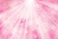 Vector glitter pink background with rays of light Royalty Free Stock Photo