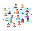Vector of a global network of interconnected people Royalty Free Stock Photo
